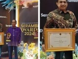 Pj Bupati Aceh Timur Terima Penghargaan Serambi Awards