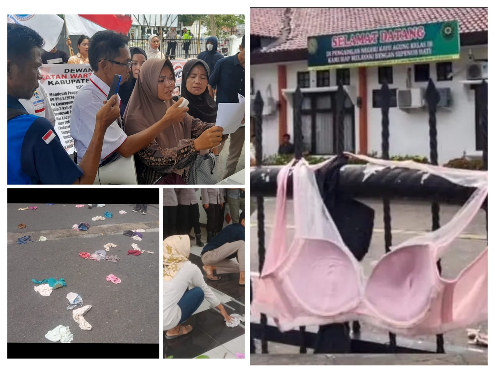 BH Dan Celana Dalam Wanita Berhamburan di Pengadilan Negeri OKI, Ini Penyebabnya