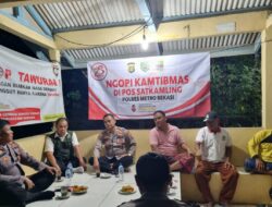 Kapolsek Cikarang Pusat,Gelar Ngopi Kamtibmas Dengarkan Keluhan Masyarak