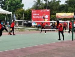 Tim Tuan Rumah Sepak Takraw Putri Aceh Timur mengalahkan  Tim Sepak Takraw Putri Bener Meriah 2-0