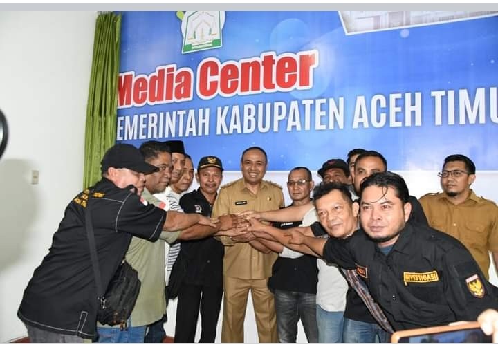 Pj Bupati Aceh Timur Luncurkan Media Center