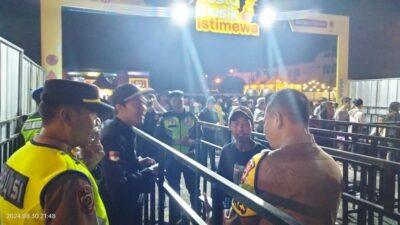 Kapolres Oki Pimpin Langsung Pengamanan Kegiatan Tour Konser Pesta Musik Istimewa 2024