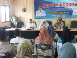 Kapolsek Pebayuran Hadiri Rapat Minggon Tingkat Kecamatan.