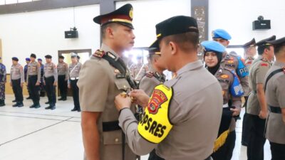 Kapolres Pimpin Sertijab Pejabat di Polres Lampung Timur