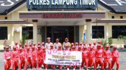 Kapolres Lampung Timur AKBP Benny Prasetya Lepas Tim Pocil untuk Lomba Hari Lalu Lintas Bhayangkara ke-69 Tingkat Provinsi