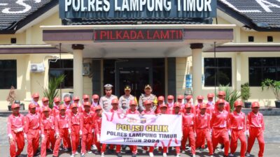 Kapolres Lampung Timur AKBP Benny Prasetya Lepas Tim Pocil untuk Lomba Hari Lalu Lintas Bhayangkara ke-69 Tingkat Provinsi