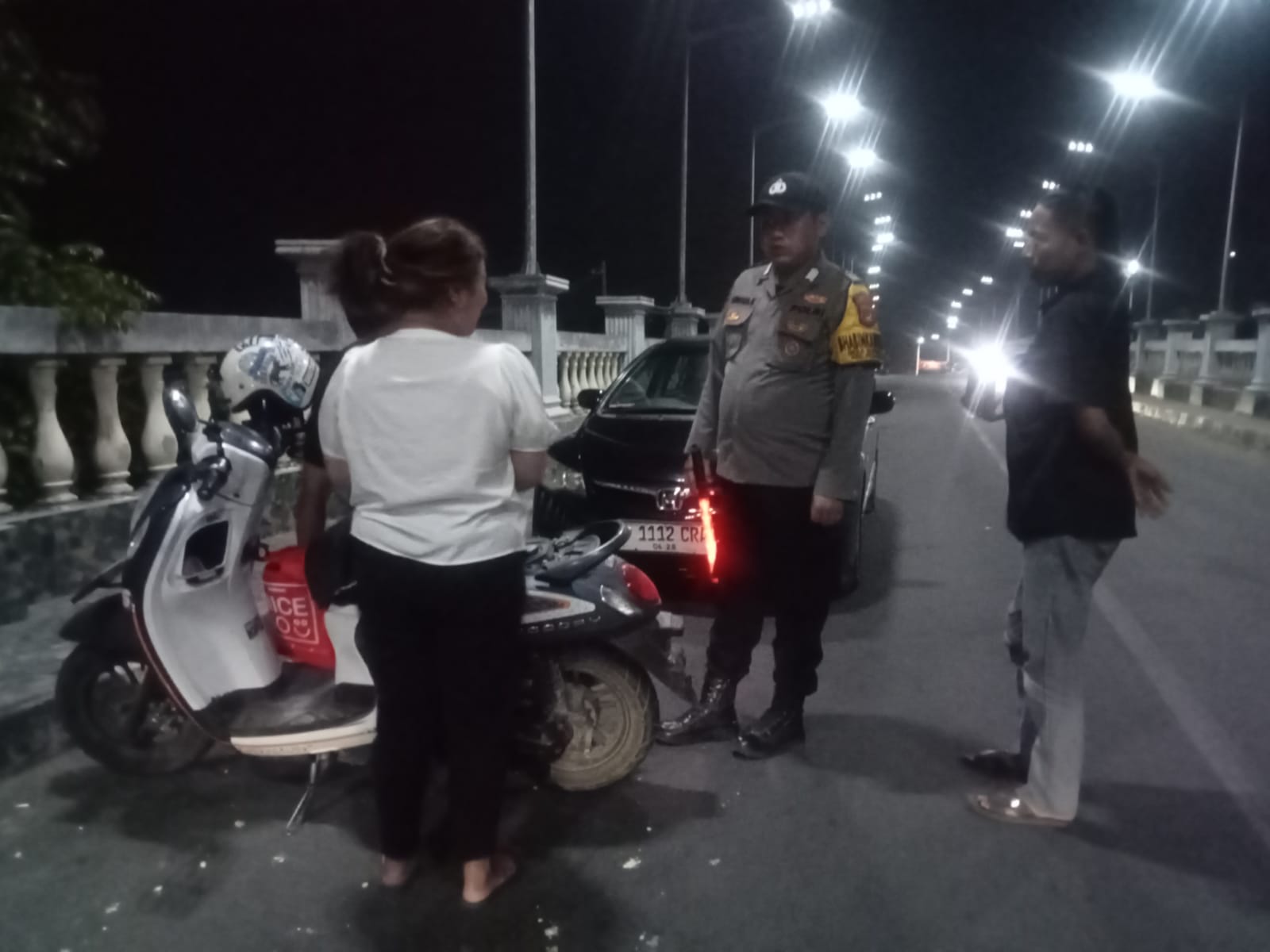 Kapolsek Pebayuran Gelar Operasi Kejahatan Jalanan,Antisipasi Tindak Kejahatan Malam Hari