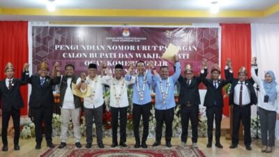 KPU OKI Tetapkan Nomor Urut Paslon Bupati dan Wakil Bupati 2024 