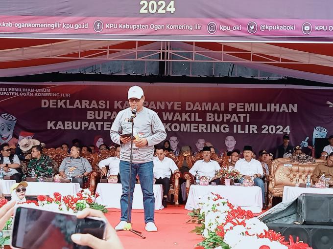 Sukseskan Pemilu KPU Ogan Komering Ilir (OKI) Gelar Deklarasi Damai