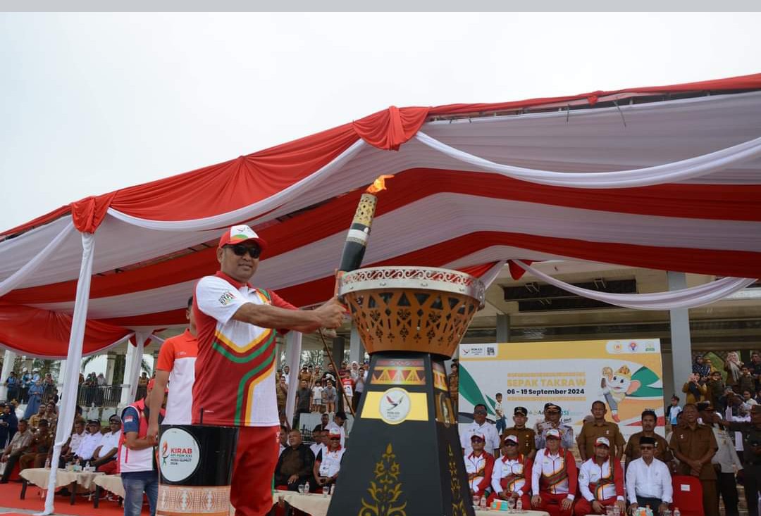 Pemkab Aceh Timur Sambut Tim Kirab Api PON XXI