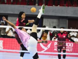 ACEH Taklukan Sumatera Utaradi Fase Grup Double Event Sepak Takraw Putri. PON XXl 2024.