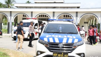 Satlantas Polres Aceh Timur Kawal Jenazah Pelatih Sepak Takraw Gorontalo Menuju Bandara Kualanamu