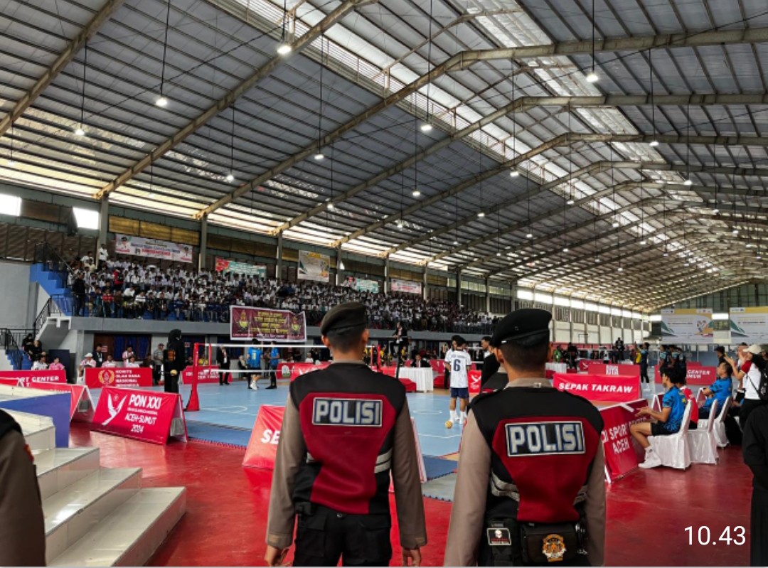 Polres Aceh Timur Tingkatkan Pengamanan Laga Semi Final Sepak Takraw PON XXI