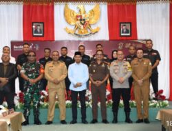 Wakapolres Aceh Timur Bersama Forkopimda Hadiri Penetapan Nomor Urut Paslon Pilkada