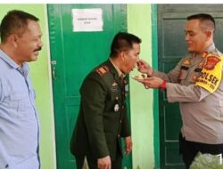 Kapolsek Peureulak Bersama Camat Memberikan Ucapan HUT TNI Ke-79 Kepada Danramil 04/PLK