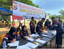 Polres Aceh Timur Gelar Tes Kesamaptaan Jasmani Periode II Tahun 2024