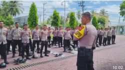 Persiapan Pengamanan Pilkada Serentak 2024, Satsamapta Polres Aceh Timur Gelar Latihan Dalmas