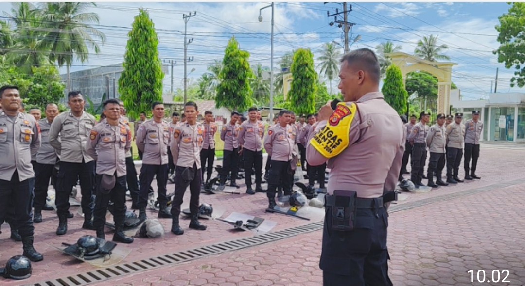 Persiapan Pengamanan Pilkada Serentak 2024, Satsamapta Polres Aceh Timur Gelar Latihan Dalmas