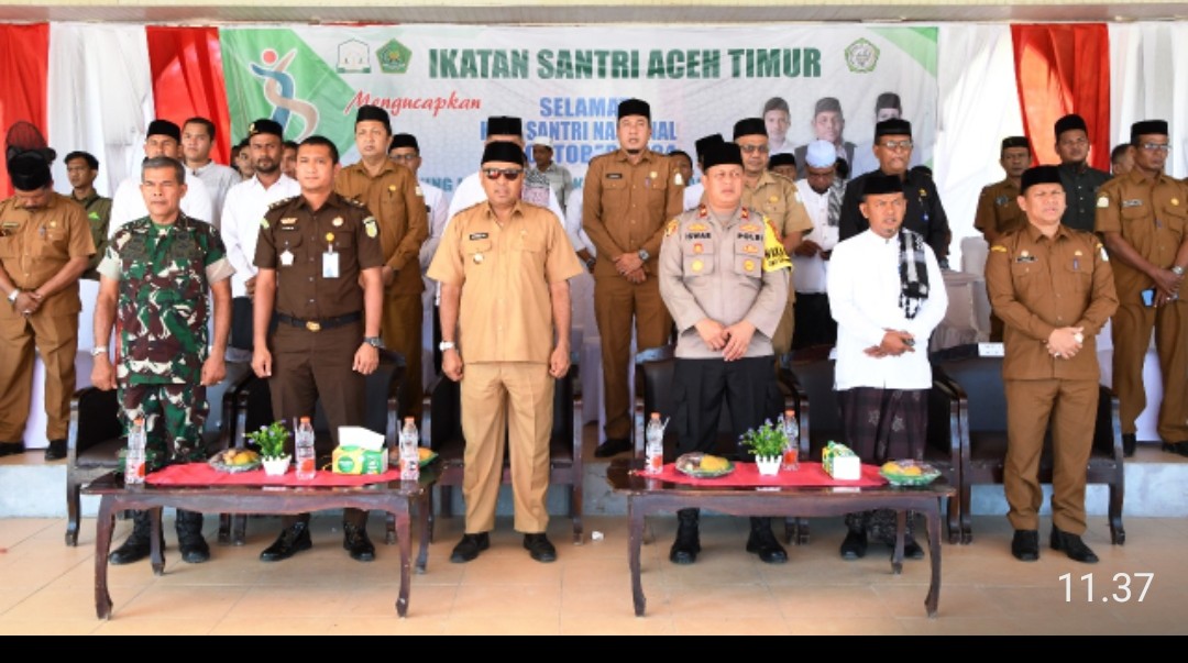 Wakapolres Aceh Timur Hadiri Peringatan Hari Santri Nasional Tahun 2024