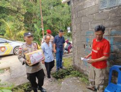 Polsek Bintan Utara Salurkan Bantuan Sosial Kapolda Kepri Kepada Korban Kebakaran.