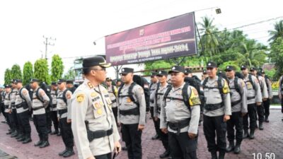 Kapolres Aceh Timur Cek Kesiapan Personel Pengamanan TPS Pilkada 2024