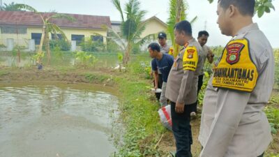 Polsek Tambelang Melaksanakan Budidayakan 2000 Ikan Patin dan Nila,Dalam Mendukung Program Ketahanan Pangan Nasional