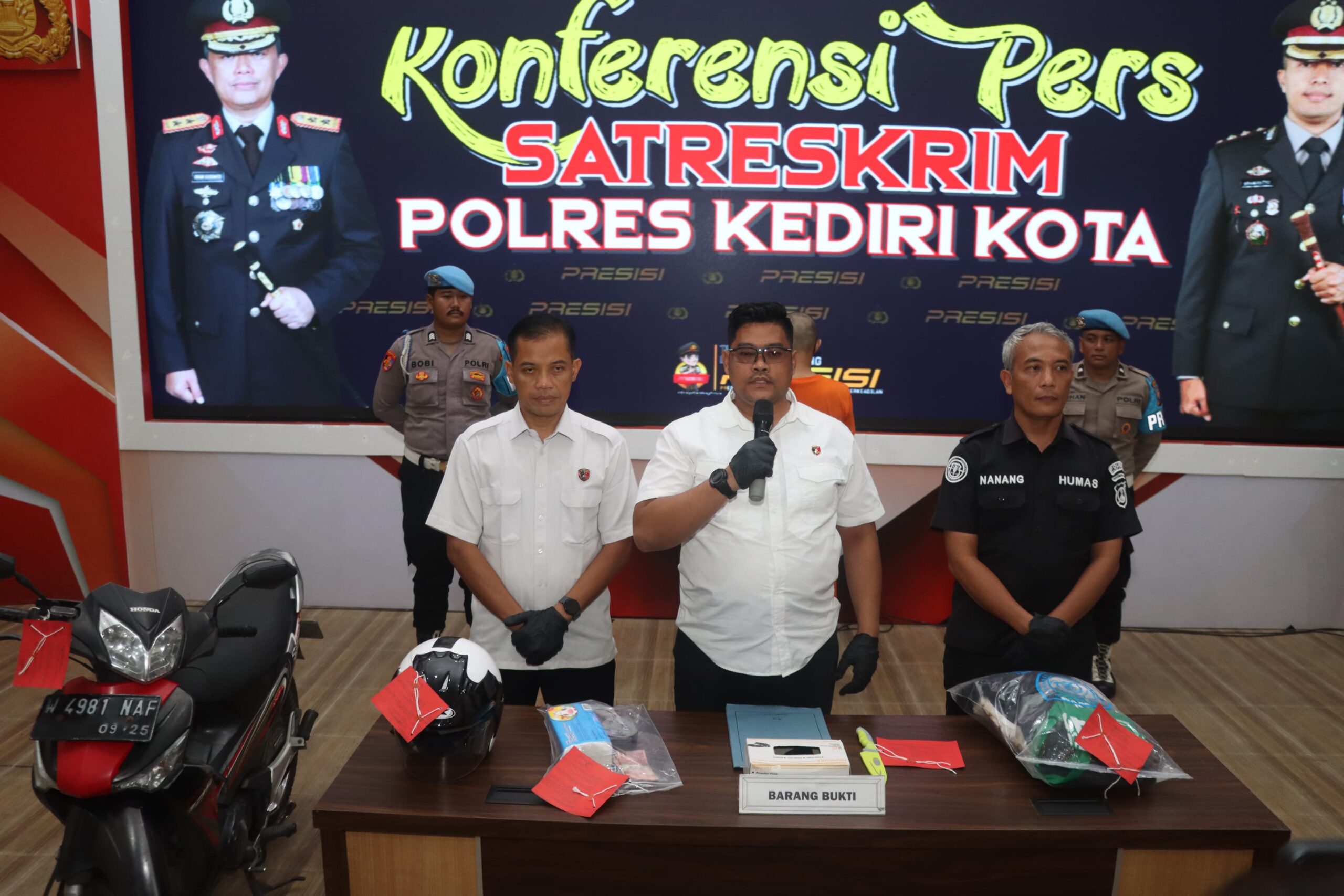 Pencuri Todongkan Pisau Karyawan Minimarket Diringkus Polres Kediri Kota