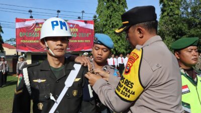 Siap Amankan Natura, Polres Way Kanan Apel Gelar Pasukan Operasi Lilin Krakatau 2024