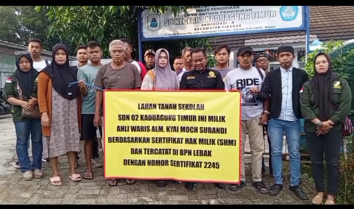 Sengketa Lahan SDN 02 Kaduagung Timur tak Kunjung Selesai, Forwatu Banten Ancam Aksi di depan BPKAD Lebak