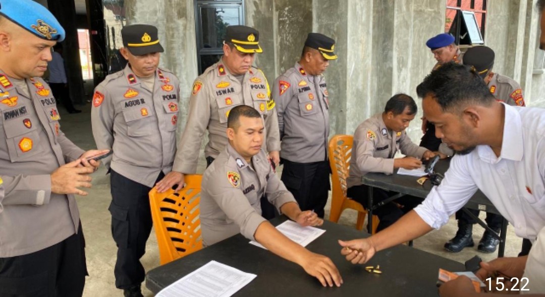 Polres Aceh Timur Gelar Pemeriksaan Anggota Pemegang Senpi