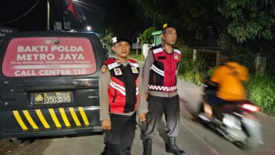 Dalam Rangka Cipta Kondusif, Anggota Samapta Polsek Tambelang, Melaksanakan Patroli Biru