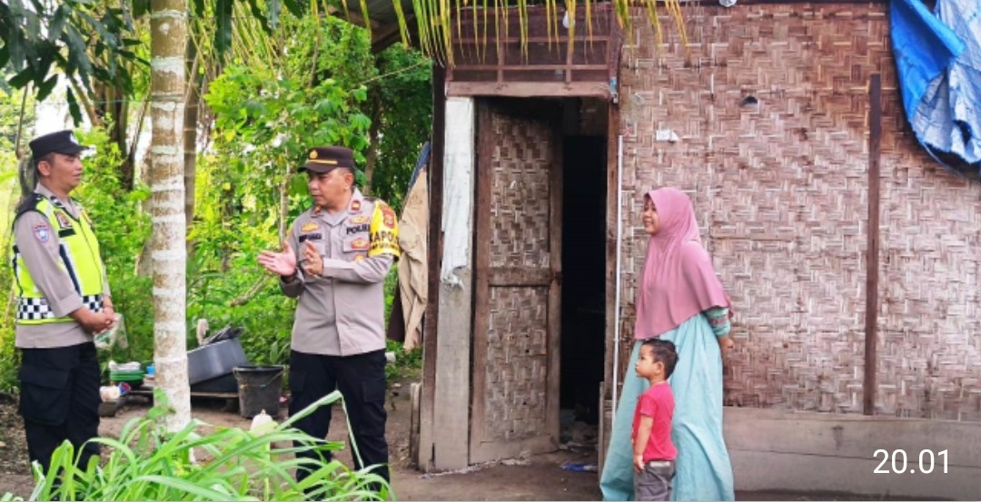 Rumah Muhammad Muriza Mendapat Perhatian Kapolres Aceh Timur