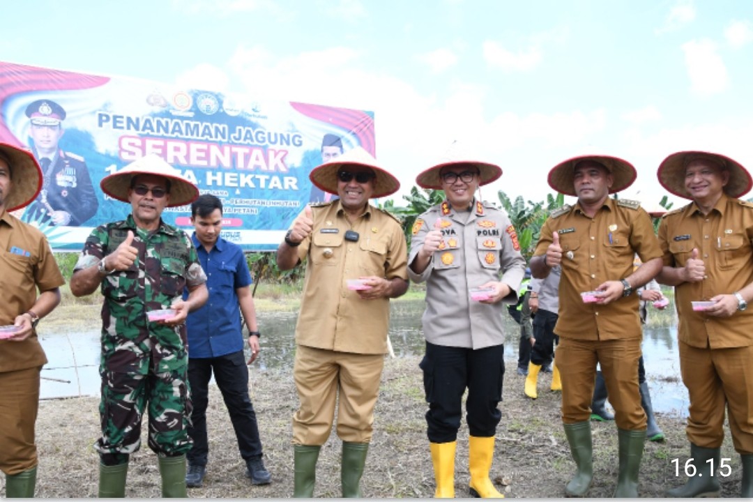 1 Juta Hektar Jagung, Polres Aceh Timur Dukung Swasembada Pangan