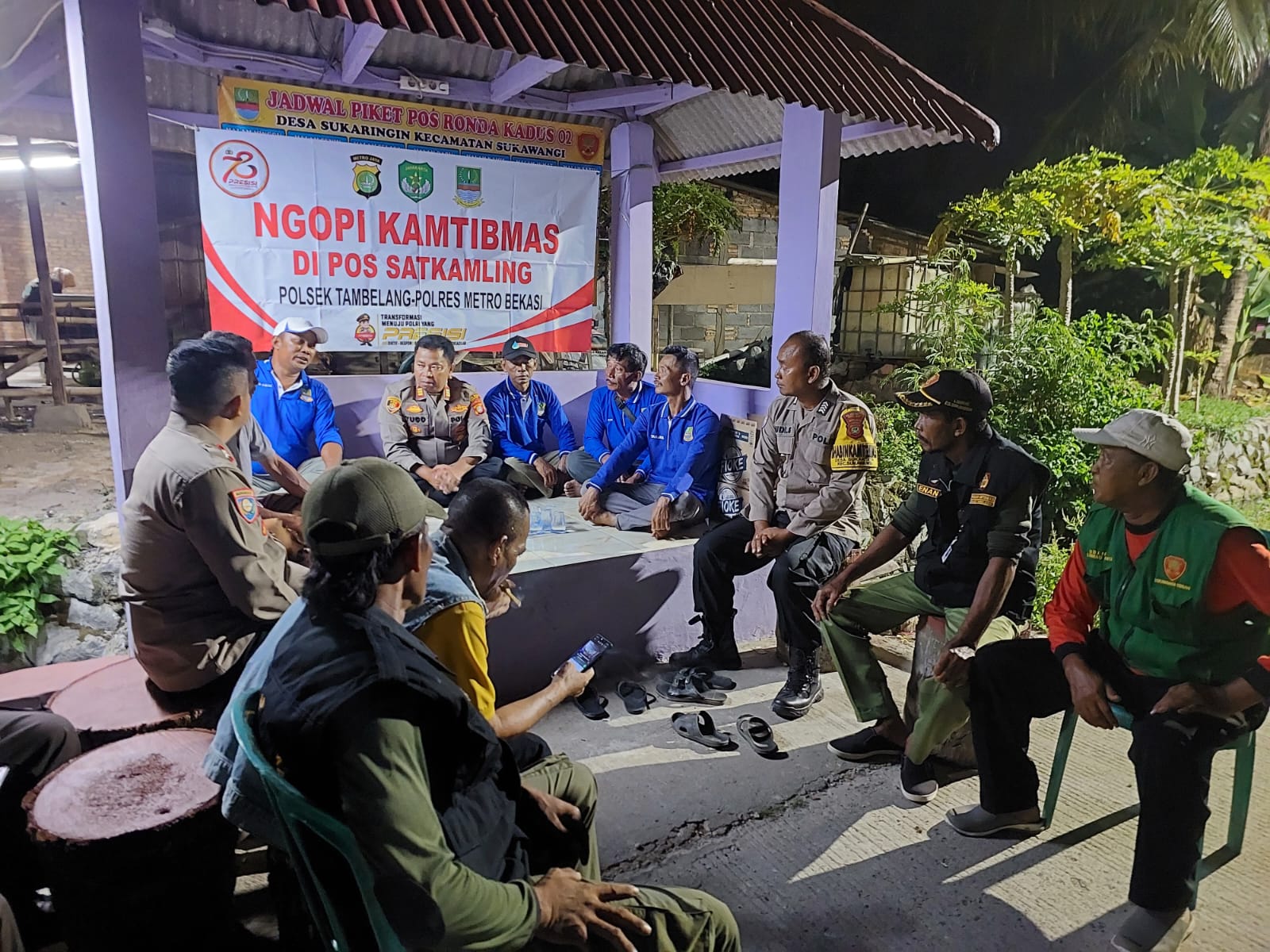 Pesan Kapolsek Tambelang Kepada Masyarakat,Dalam Giat Ngopi Kamtibmas 