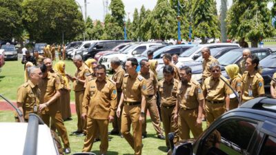 Tertibkan Aset, Pemkab OKI Gelar Apel Kendaraan Dinas