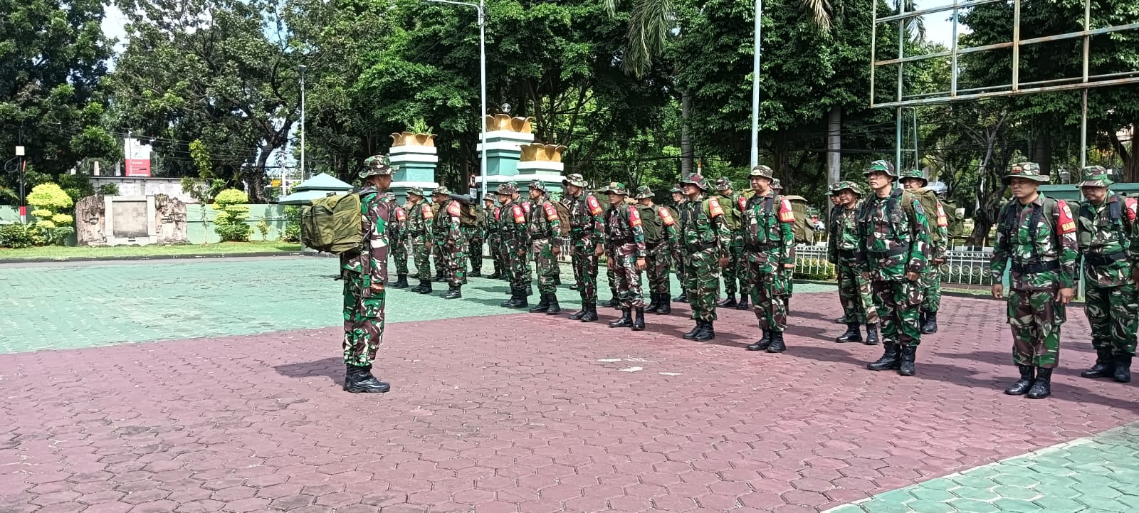 Apel Gelar Pasukan Kesiapsiagaan Pengamanan Idul Fitri 1446 H, Oleh Kodim 0505/JT