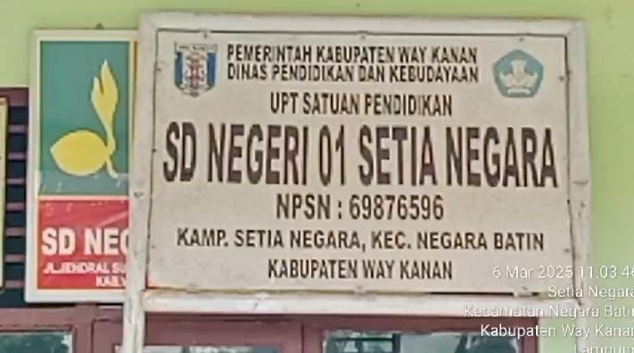 Kepala Sekolah Diduga Korupsi Dana BOS, Pemerintah Diminta untuk Mengambil Tindakan” SDN 01 Setia Negara Tahun 2024 Terindikasi Fiktip